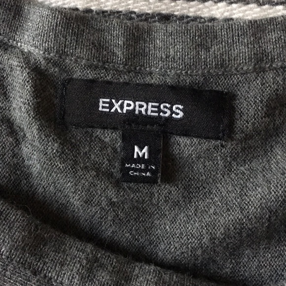 Express Grey Oversized Sweater Top size M - Picture 3 of 4